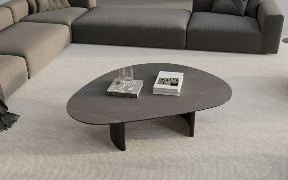 Roca Ceramic Contemporary Coffee Table | SoBe Furniture