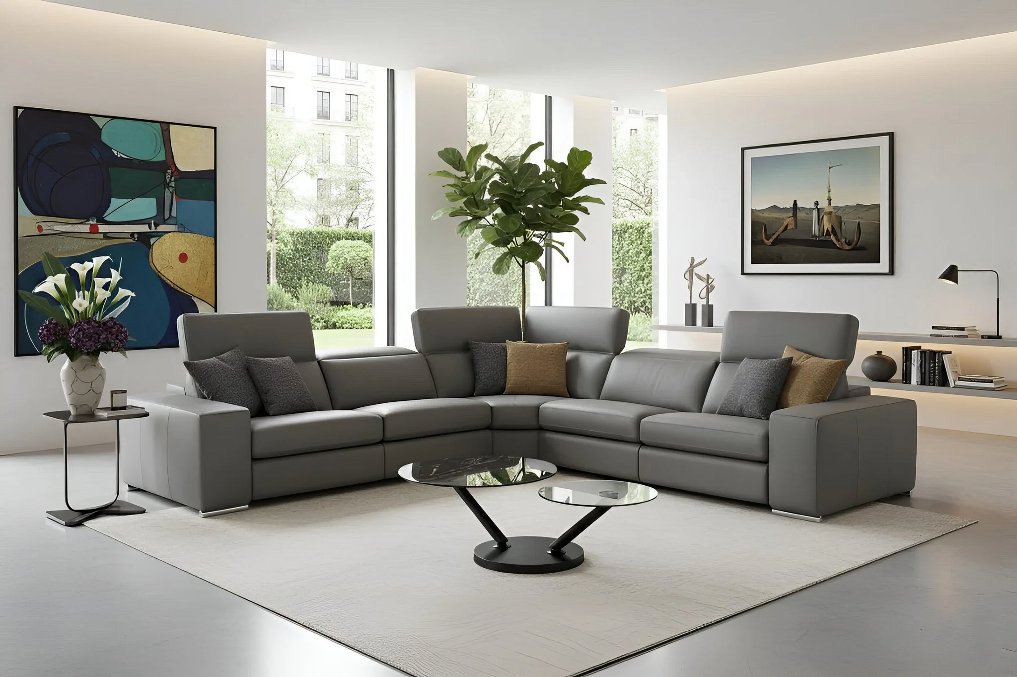 Ambasciatore II Italian Triple Reclining Le | SoBe Furniture
