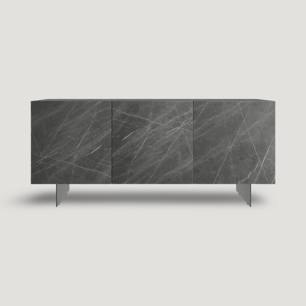 Visara Gray Porcelain Contemporary Buffet | SoBe Furniture
