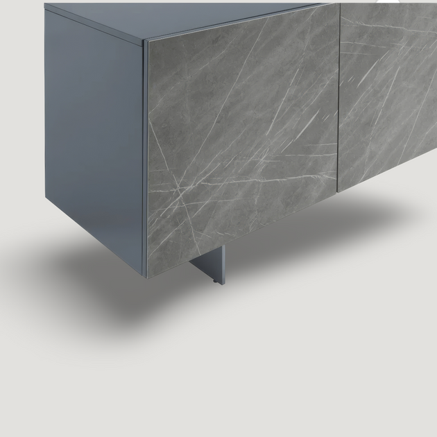 Visara Gray Porcelain Contemporary Buffet | SoBe Furniture