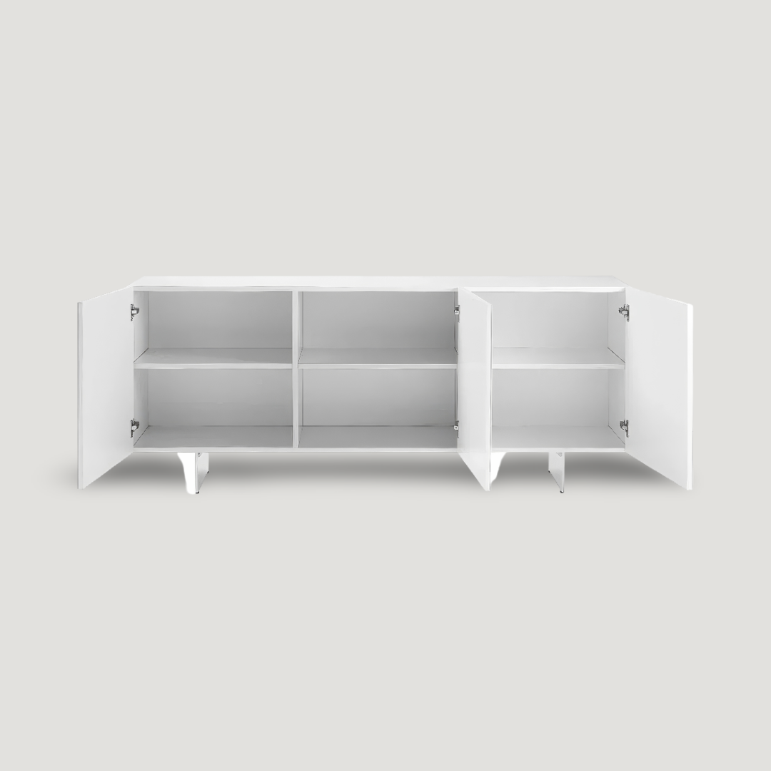 Visara White Porcelain Contemporary Buffet | SoBe Furniture