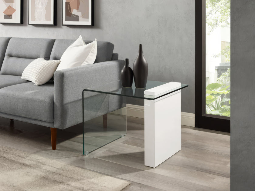 Bruno White Modern Side Tables – SoBe Furniture