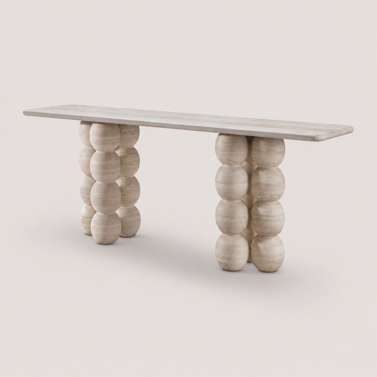 Capri Travertine Console | SoBe Furniture Boca Raton