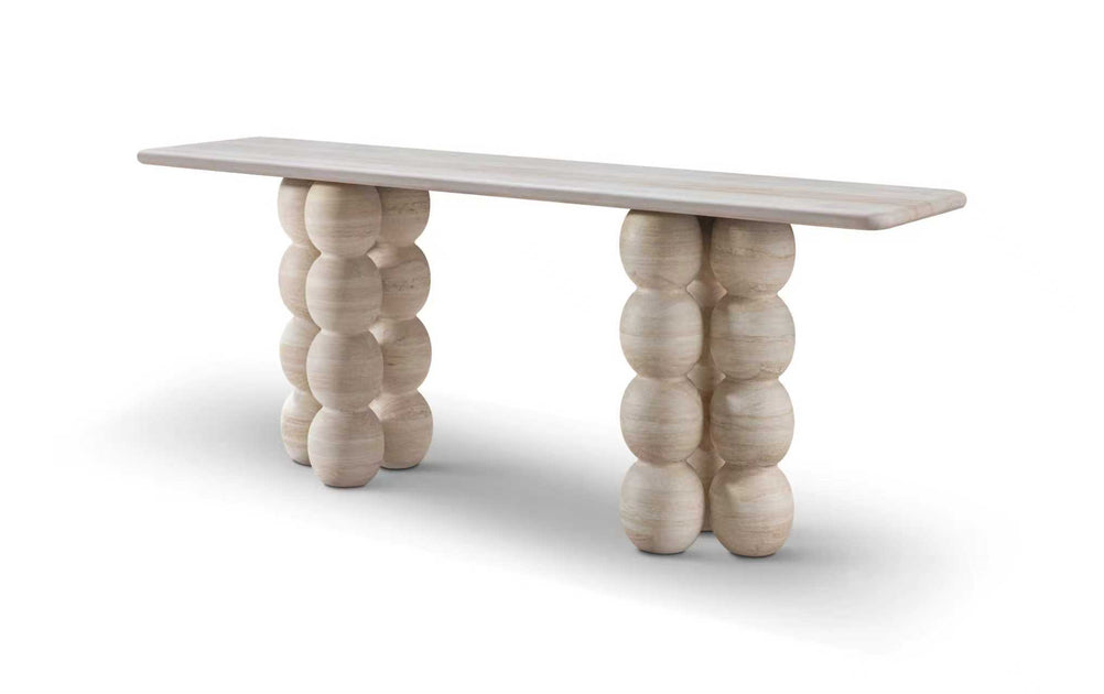 Capri Travertine Console | SoBe Furniture Boca Raton