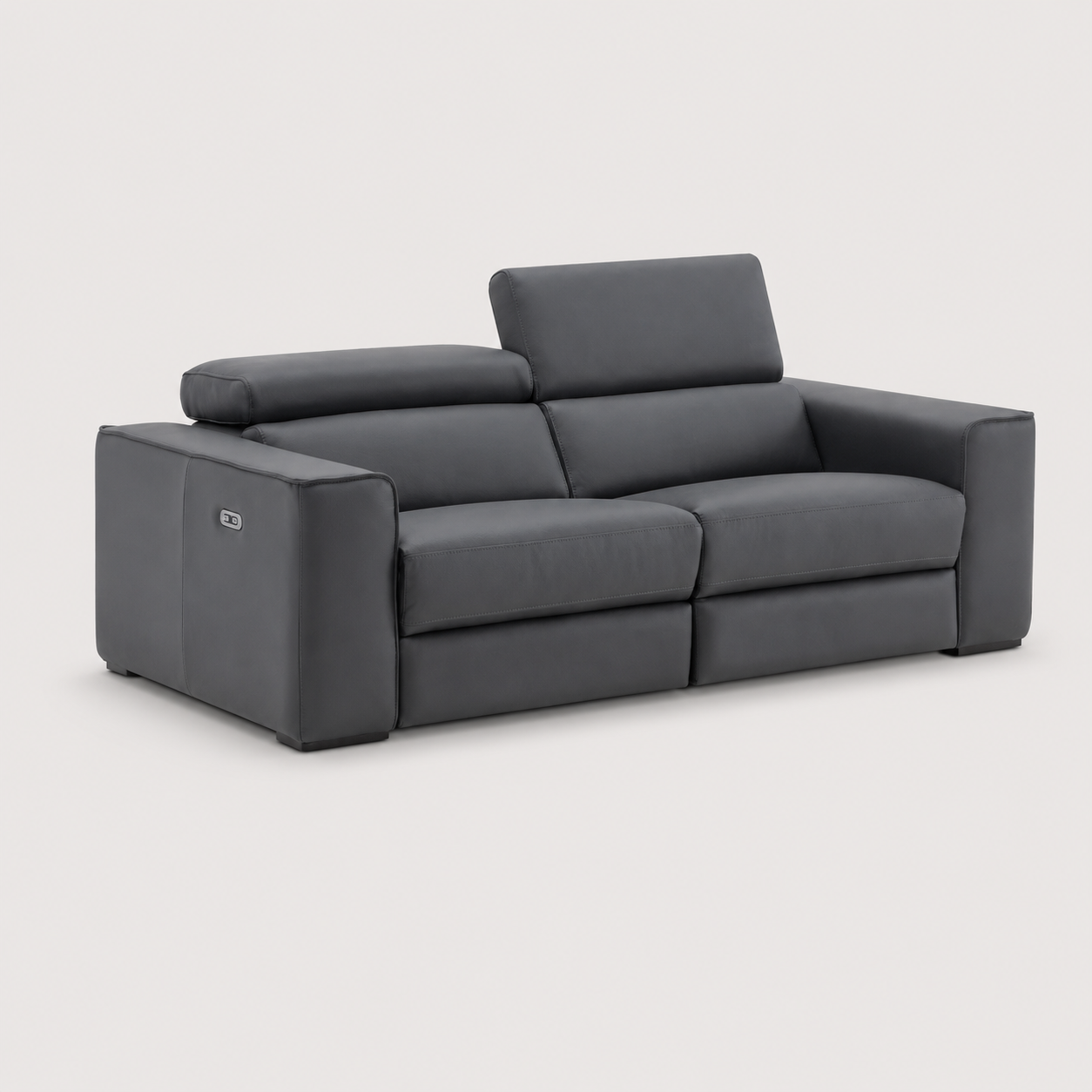 Hudson Blue Grey Modern Reclining Loveseat – SoBe Furniture