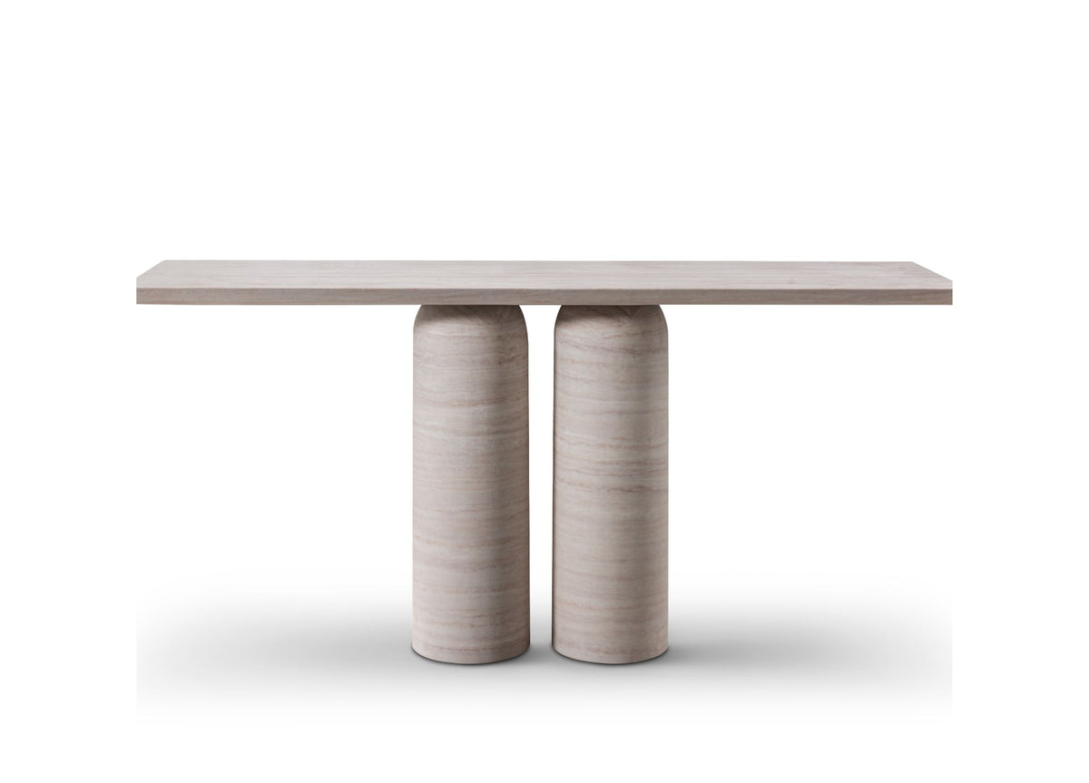 Lucerne Travertine Console | SoBe Furniture Boca Raton
