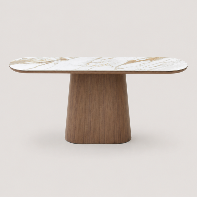 Marbella Marble & Walnut Console Table | SoBe Boca Raton – SoBe Furniture