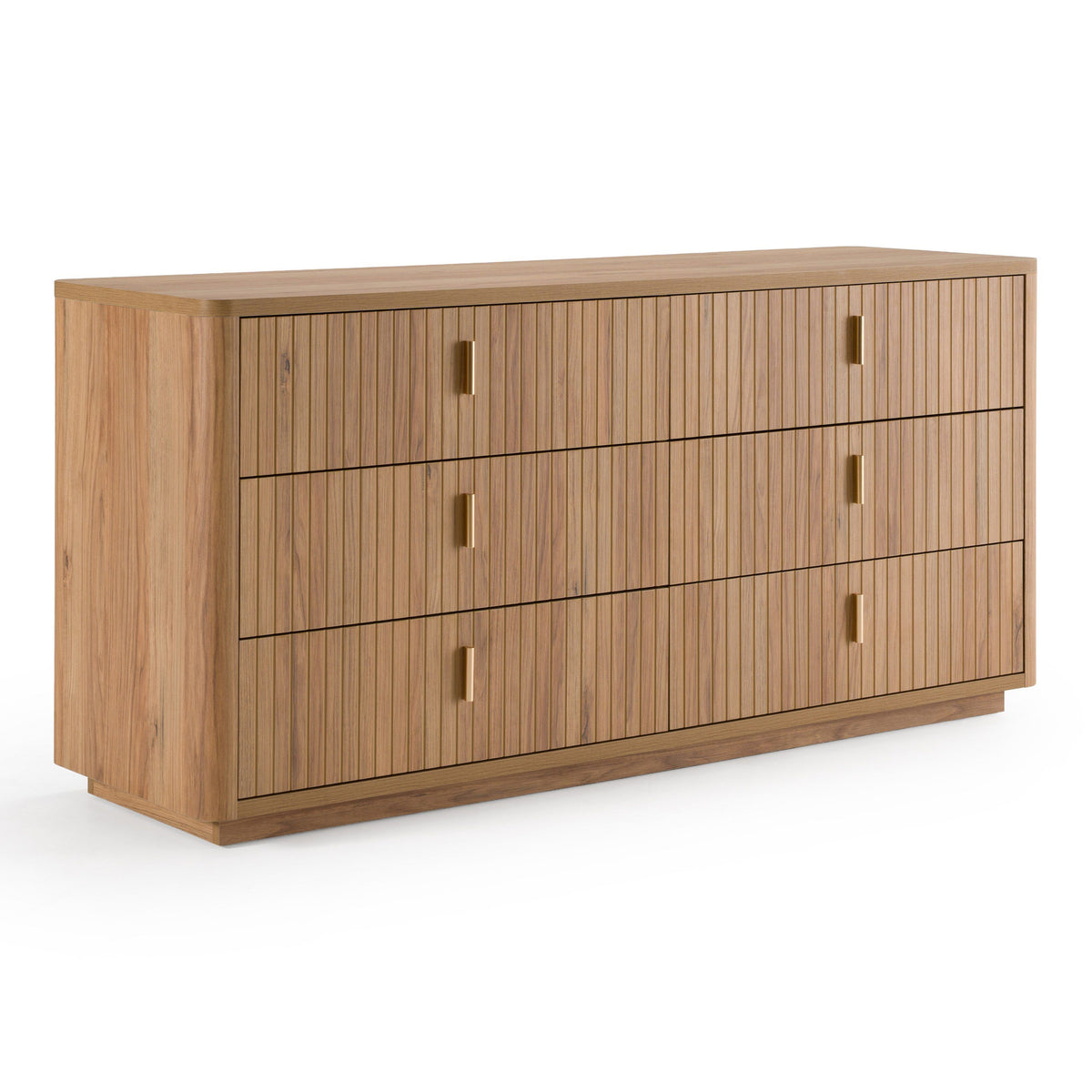 Pompeii Oak & Gold Modern Dresser