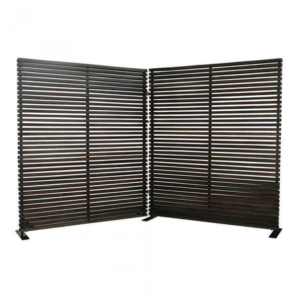 Dalli Black Modern Room Divider in black shown in home office setting