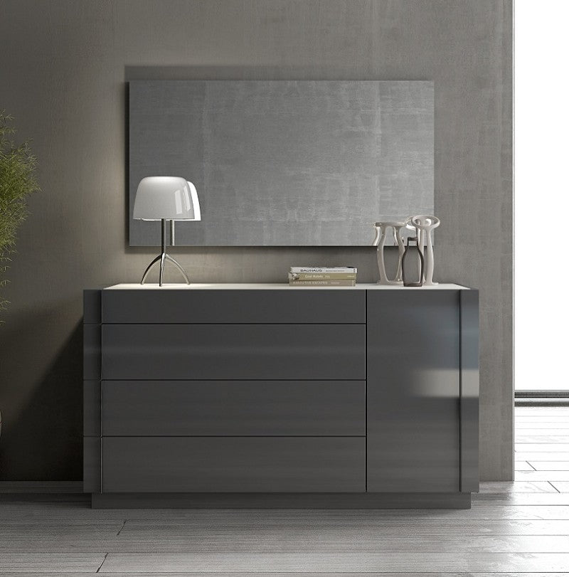 Strazzi Stone Gray Contemporary Bedroom Set